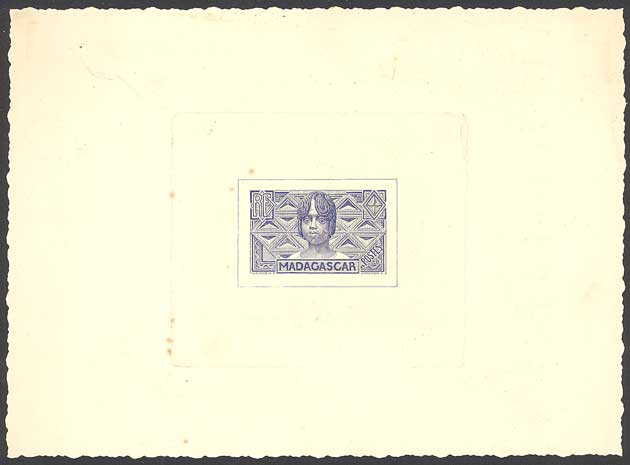 Madagascar_1936_Yvert_166a-Scott_unissued_in_TD_woman_head_etat_blue-violet_AP