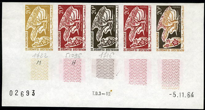 Mauritania_1964_Yvert_186-Scott_184_five_a