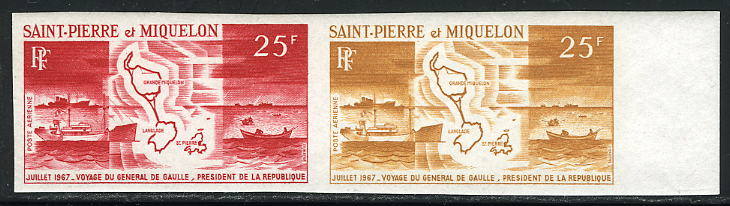 St_Pierre_1967_Yvert_PA38-Scott_C35_pair