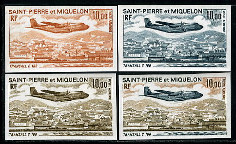 St_Pierre_1973_Yvert_PA57-Scott_C54_different_colors