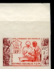 Somali_Coast_1950_Yvert_283-Scott_B14_multicolor