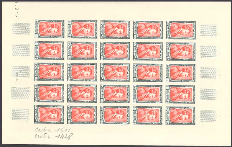 France_1951_Yvert_891-Scott_B258_full_sheet