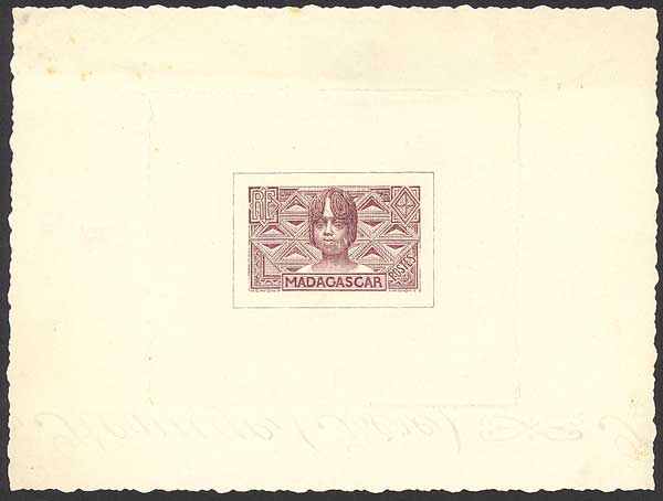 Madagascar_1936_Yvert_166a-Scott_unissued_in_TD_woman_head_etat_brown_AP