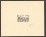Saar_1952_Yvert_312-Scott_239_unissued_in_typo_Sarrebruck_poste_sepia_a_typo_AP
