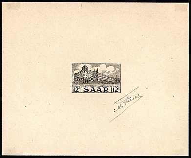 Saar_1952_Yvert_312-Scott_239_unissued_in_typo_Sarrebruck_poste_sepia_b_typo_AP