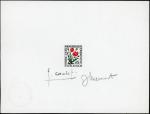 France_1964_Yvert_Taxe_97-Scott_black_+_dark-green_+_red_typo_a
