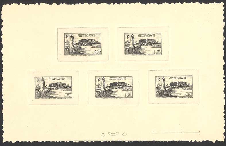 Fezzan_1946_Yvert_33-37-Scott_black_b