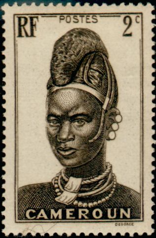 Cameroun_1939_Yvert_162-Scott_2c_woman_IS