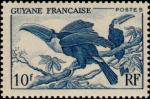 Fr_Guyana_1947_Yvert_213-Scott_204_10f_toucans_birds_IS