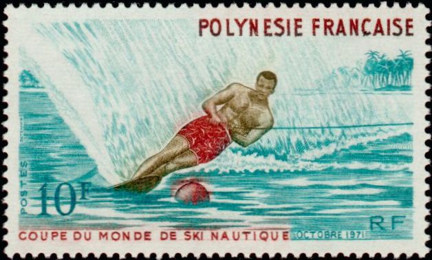 Polinesia_1971_Yvert_86-Scott_267_water-ski_IS