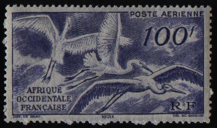 Fr_West_Africa_1947_Yvert_PA13-Scott_C13_100f_cicognes_b_IS