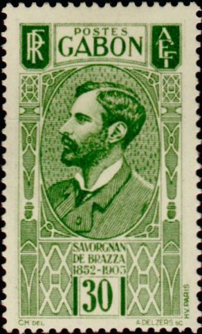 Gabon_1932_Yvert_133-Scott_de_Brazza_helio_IS