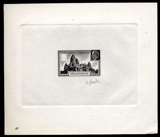 Indochine_1941_Yvert_222a-Scott_unadopted_Petain_different_head_etat_black_AP