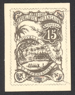 N_Caledonia_1905_Yvert_94b-Scott_unadopted_15f_Noumea_harbour_photo_ESS