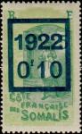 Somali_Coast_1922_Yvert_101-Scott_overprint_1922_typo_IS
