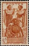 Somali_Coast_1938_Yvert_160-Scott_162_65c_warriors_IS