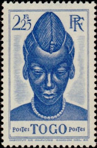 Togo_1941_Yvert_202-Scott_289_native_woman_IS
