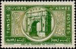 Tunisia_1948_Yvert_326-Scott_B104_10f_+_40f_OEuvres_de_Armee_IS