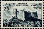 Tunisia_1954_Yvert_378-Scott_248_25f_Tabarka_IS