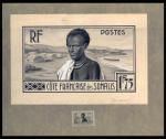 Somali_Coast_1938_Yvert_160a-Scott_162_unadopted_1f75_warrior_MAQ