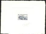 Tunisia_1951_Yvert_351a-Scott_B116_unissued_25f_+_10f_Gammarth_Cemetery_dark-blue_AP