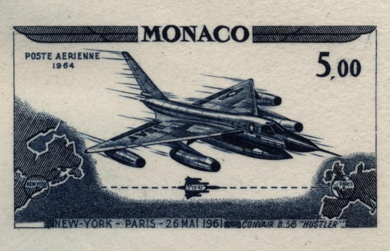 Monaco_1964_Yvert_PA82-Scott_C64_etat_blue_a_detail