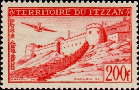 Fezzan_1951_Yvert_PA7-Scott_C7