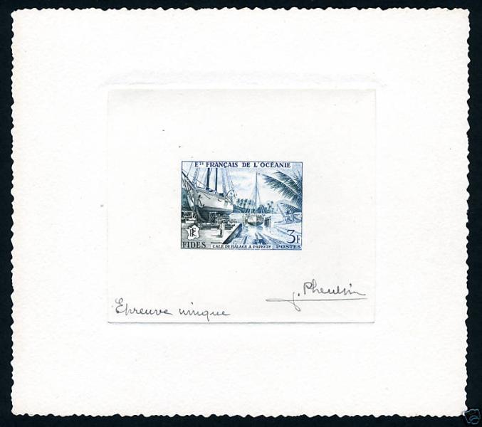Polinesia_Oceanie_1956_Yvert_204-Scott_181_blue_+_dark-blue