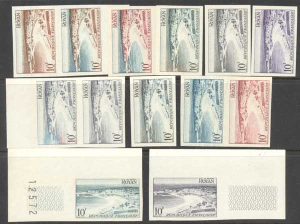 France_1954_Yvert_978-Scott_721_different_colors_b