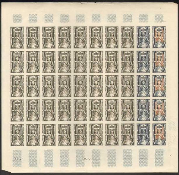 France_1954_Yvert_998-Scott_732_full_sheet