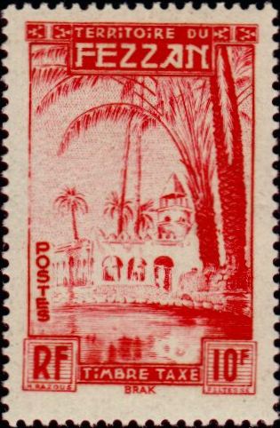 Fezzan_1950_Yvert_Taxe_10-Scott_J10