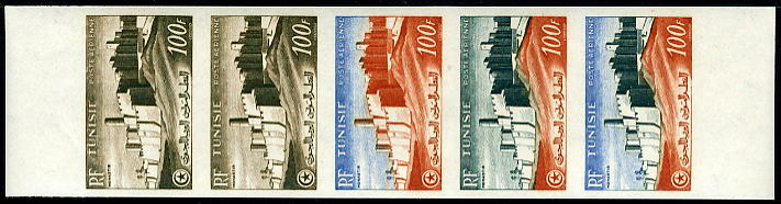 Tunisia_1954_Yvert_PA20-Scott_C21_five_b