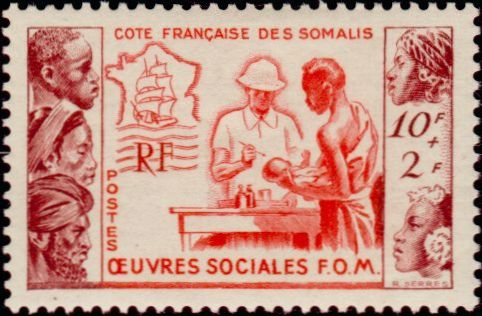 Somali_Coast_1950_Yvert_283-Scott_B14