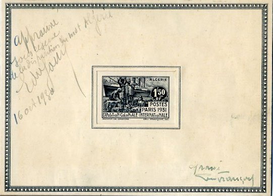 Algeria_1931_Yvert_100a-Scott_78_unadopted_1f50_Paris_Colonial_Expo_black_CP