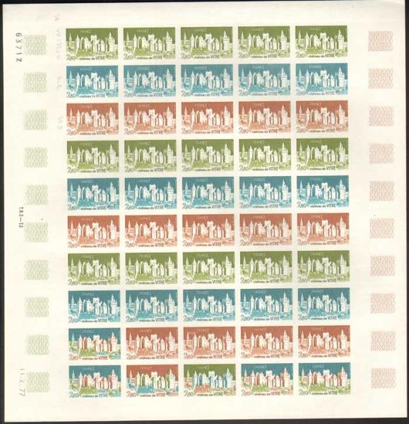 France_1977_Yvert_1949-Scott_full_sheet
