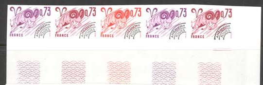 France_1977_Yvert_Preoblit_151-Scott_1526_five