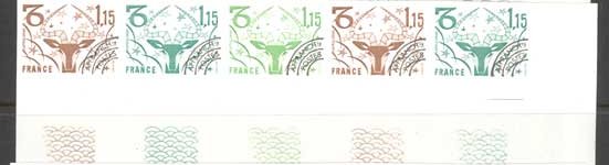 France_1977_Yvert_Preoblit_152-Scott_1529_five