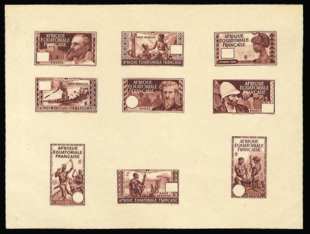 Fr_Equat_Africa_1937_Yvert_33-62a-Scott_unadopted_etat_brown_helio_COLL