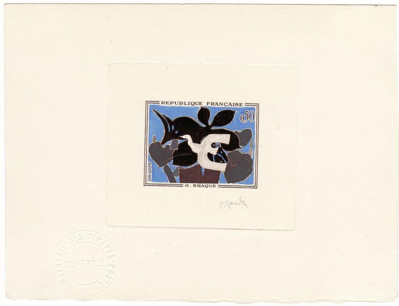 France_1961_Yvert_1319-Scott_1015_positive_hand_multicolor_ab