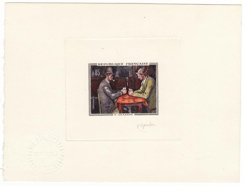 France_1961_Yvert_1321-Scott_1017_positive_hand_multicolor_ab