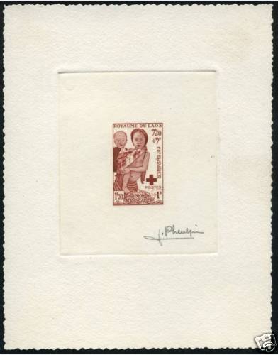 Laos_1953_Yvert_25-Scott_B1_brown-red