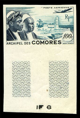 Comores_1950_Yvert_PA2-Scott_C2_multicolor_a