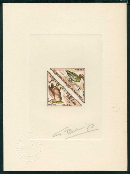 Mauritania_1963_Yvert_Taxe_36-37-Scott_J28-29_multicolor_aa