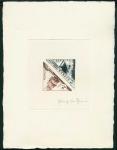 Monaco_1953_Yvert_Taxe_40-41-Scott_J40a_dark-blue_+_dark-brown_aa