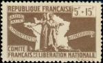 French_Colonies_1943_Yvert_63-Scott_5f_+_15f_Aid_to_fighters_IS