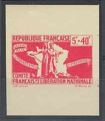 French_Colonies_1943_Yvert_63-Scott_unadopted_5f_+_40f_Aid_to_fighters_red-lilac_ESS