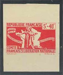French_Colonies_1943_Yvert_63-Scott_unadopted_5f_+_40f_Aid_to_fighters_red_ESS