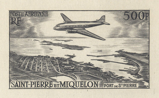 St_Pierre_1956_Yvert_PA23-Scott_C20_dark-grey_c_detail