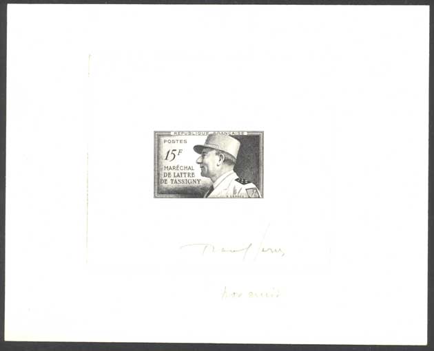 France_1952_Yvert_920a-Scott_675a_unadopted_Marechal_de_Lattre_Type_I-b_black_f_AP