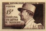 France_1952_Yvert_920a-Scott_675a_unadopted_Marechal_de_Lattre_Type_I-b_brown_1705_Lc_a_CP_detail